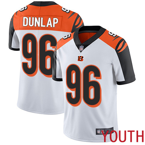 Cincinnati Bengals Limited White Youth Carlos Dunlap Road Jersey NFL Footballl #96 Vapor Untouchable